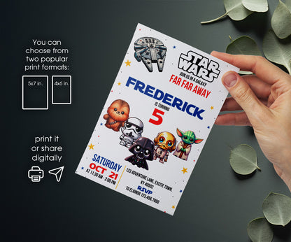 Star Wars Darth Vader Lego Minifigures customizable invitation template | Share or Print | JT410