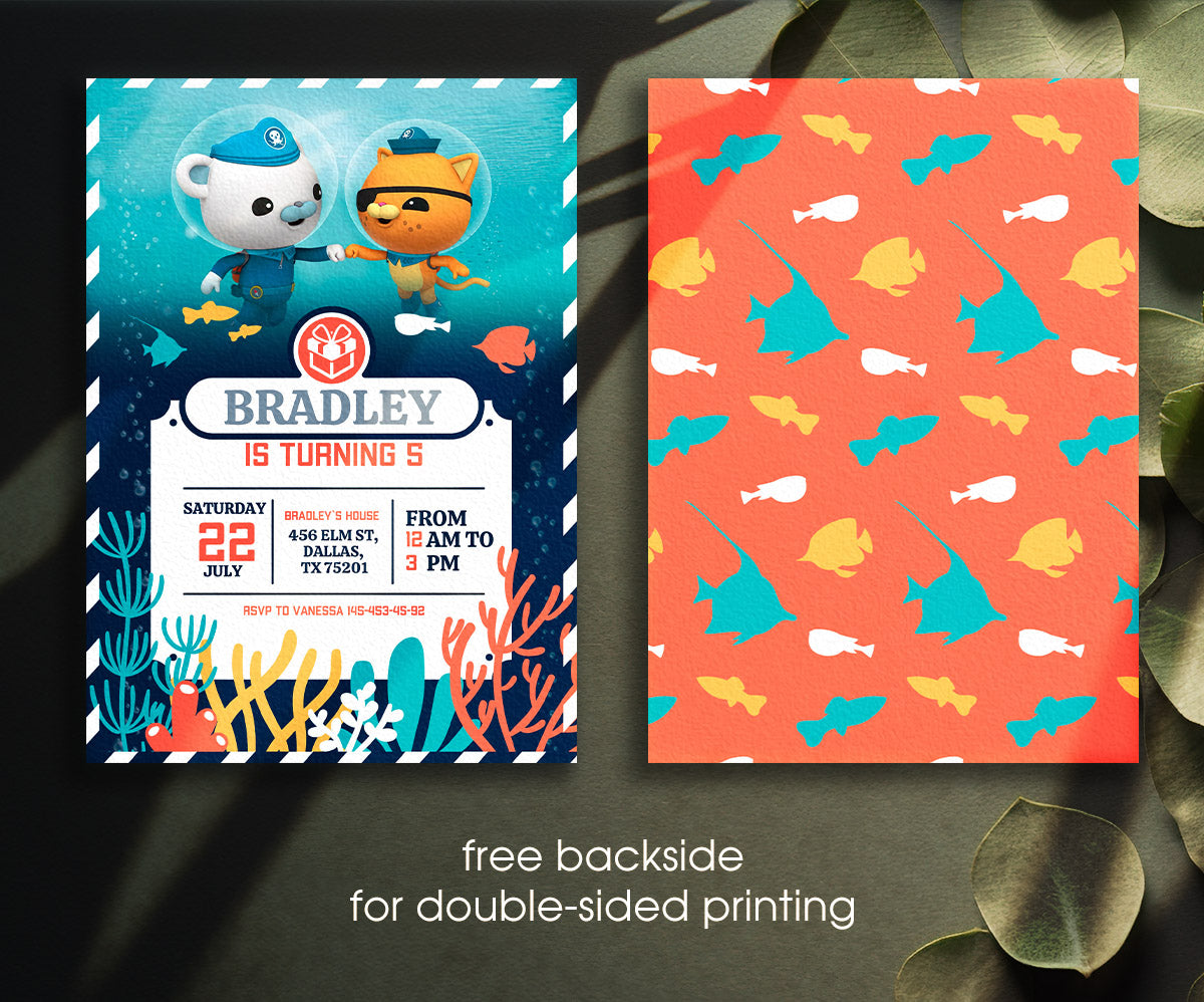 Octonauts customizable invitation template | Share or Print | BA491