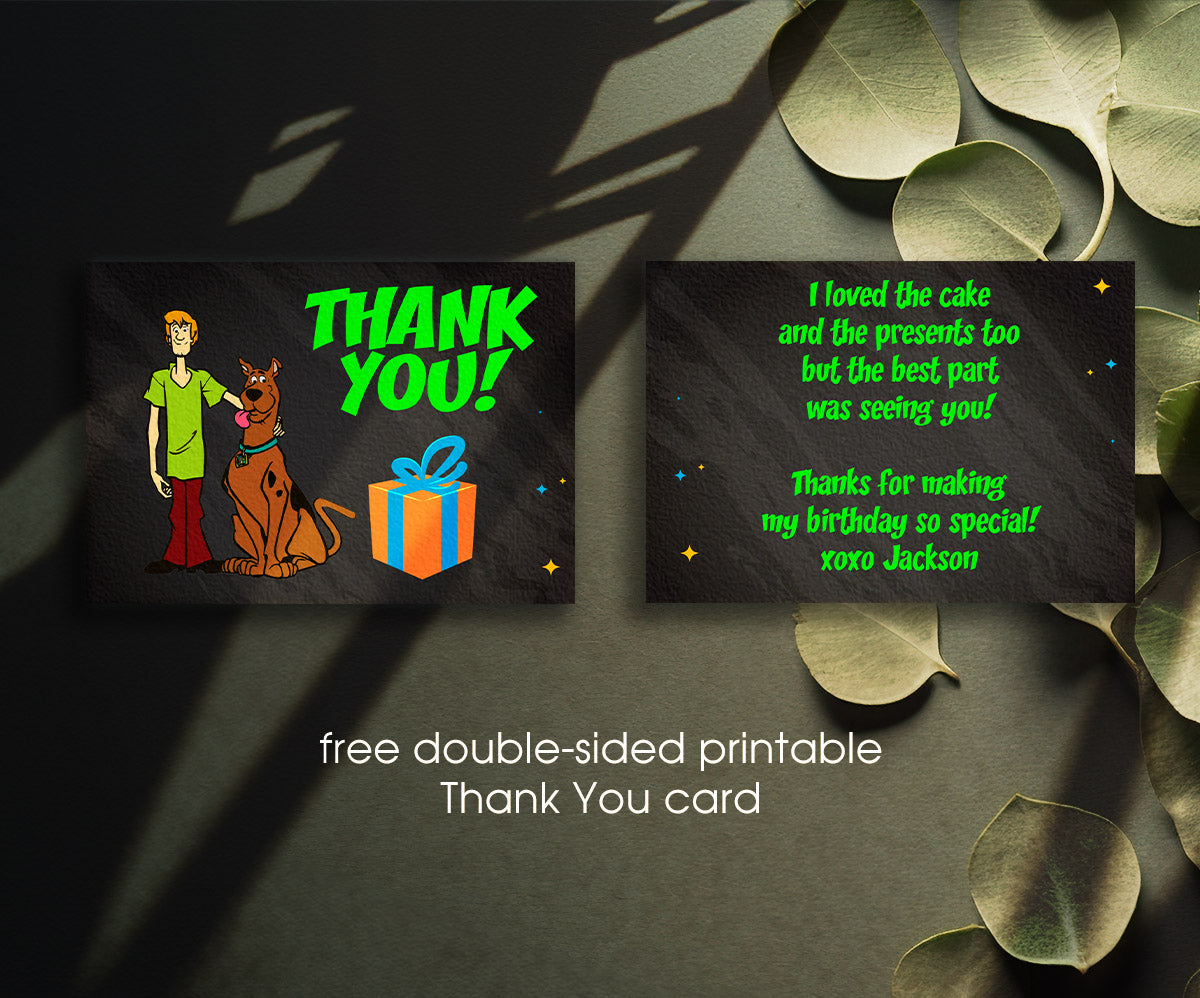 Scooby-Doo customizable invitation template | Share or Print | XK310
