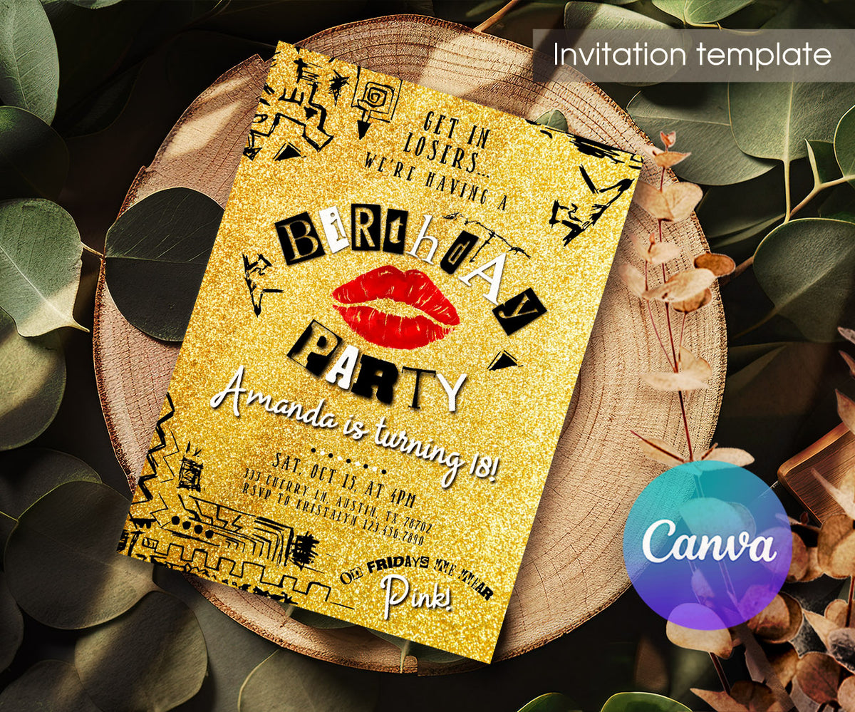 Mean Girls customizable invitation template | Share or Print | girl | FV879