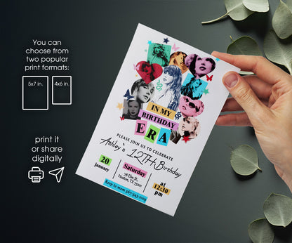Taylor Swift Eras Tour customizable invitation template | Share or Print | girl | MV501