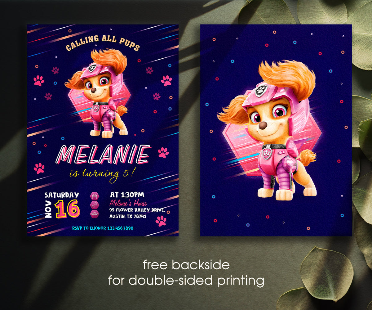 PAW Patrol customizable invitation template | Share or Print | DF674