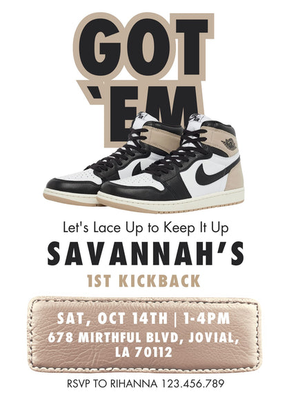 Sneaker Ball Air Jordan Nike customizable invitation template | Share or Print | OO772