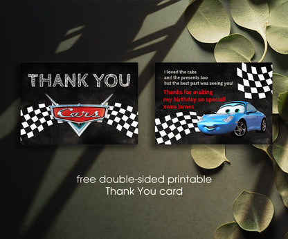 Cars Lightning McQueen customizable invitation template | Share or Print | boy | GX595