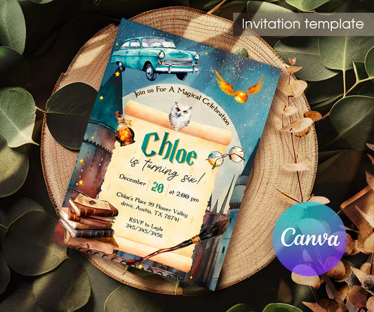 Harry Potter customizable invitation template | Share or Print | EG336