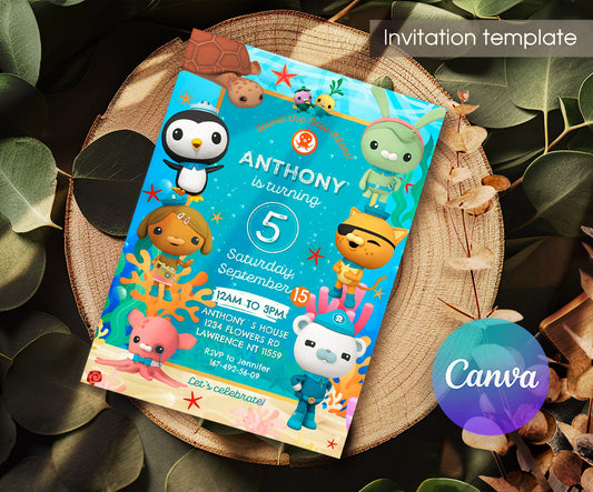 Octonauts customizable invitation template | Share or Print | DM893