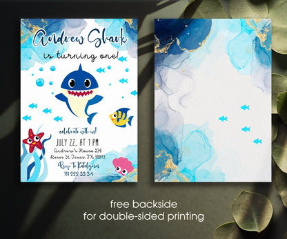 Baby Shark customizable invitation template | Share or Print | IM630