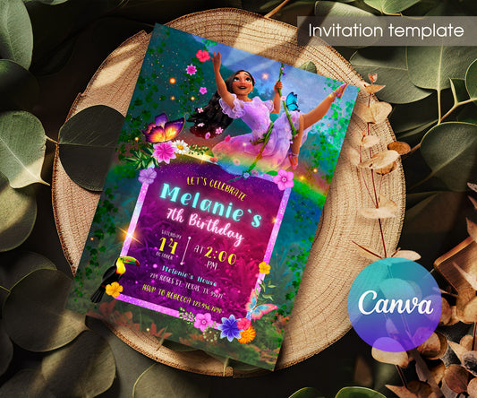 Encanto Mirabel customizable invitation template | Share or Print | girl | VX027