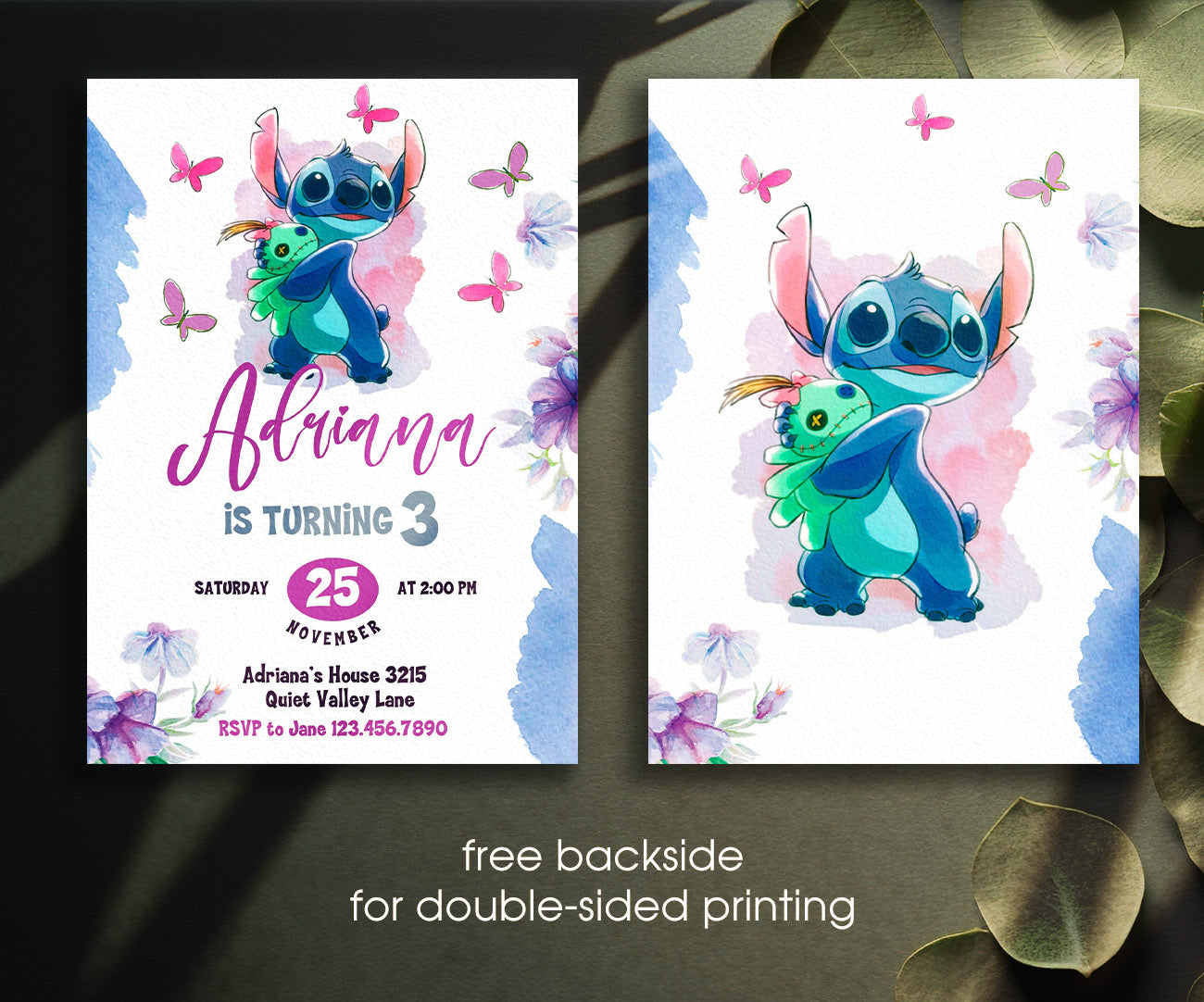 Lilo & Stitch Aloha customizable invitation template | Share or Print | YS594