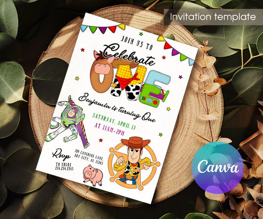 Toy Story Woody customizable invitation template | Share or Print | ZN895