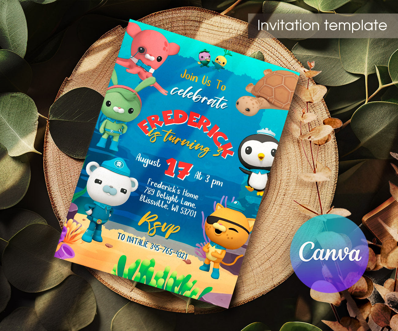 Octonauts customizable invitation template | Share or Print | IS375