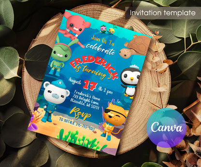 Octonauts customizable invitation template | Share or Print | IS375