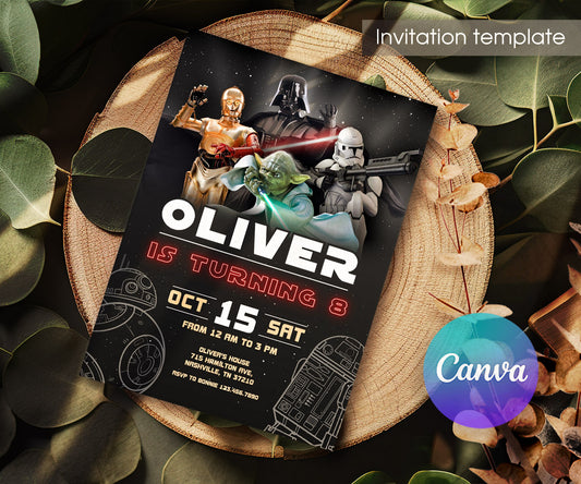 Star Wars Darth Vader customizable invitation template | Share or Print | boy | UR191