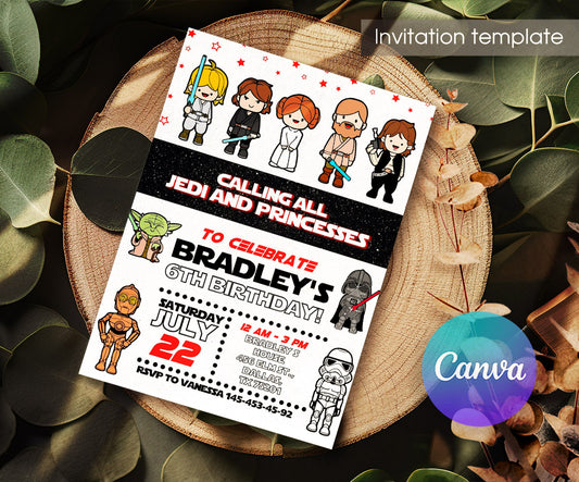 Star Wars Darth Vader customizable invitation template | Share or Print | boy | RQ969