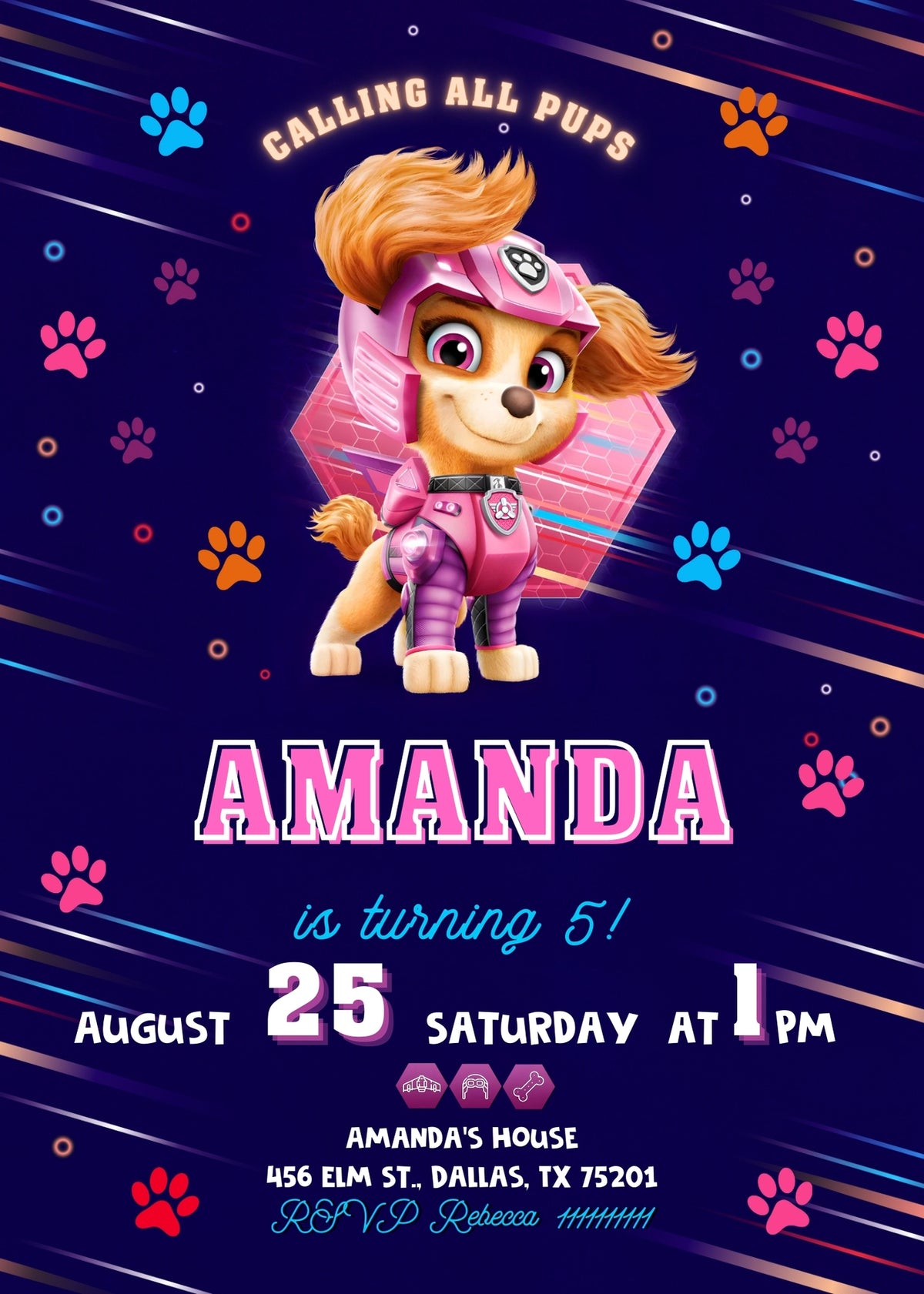 PAW Patrol customizable invitation template | Share or Print | AJ456