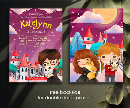 Harry Potter customizable invitation template | Share or Print | HO567