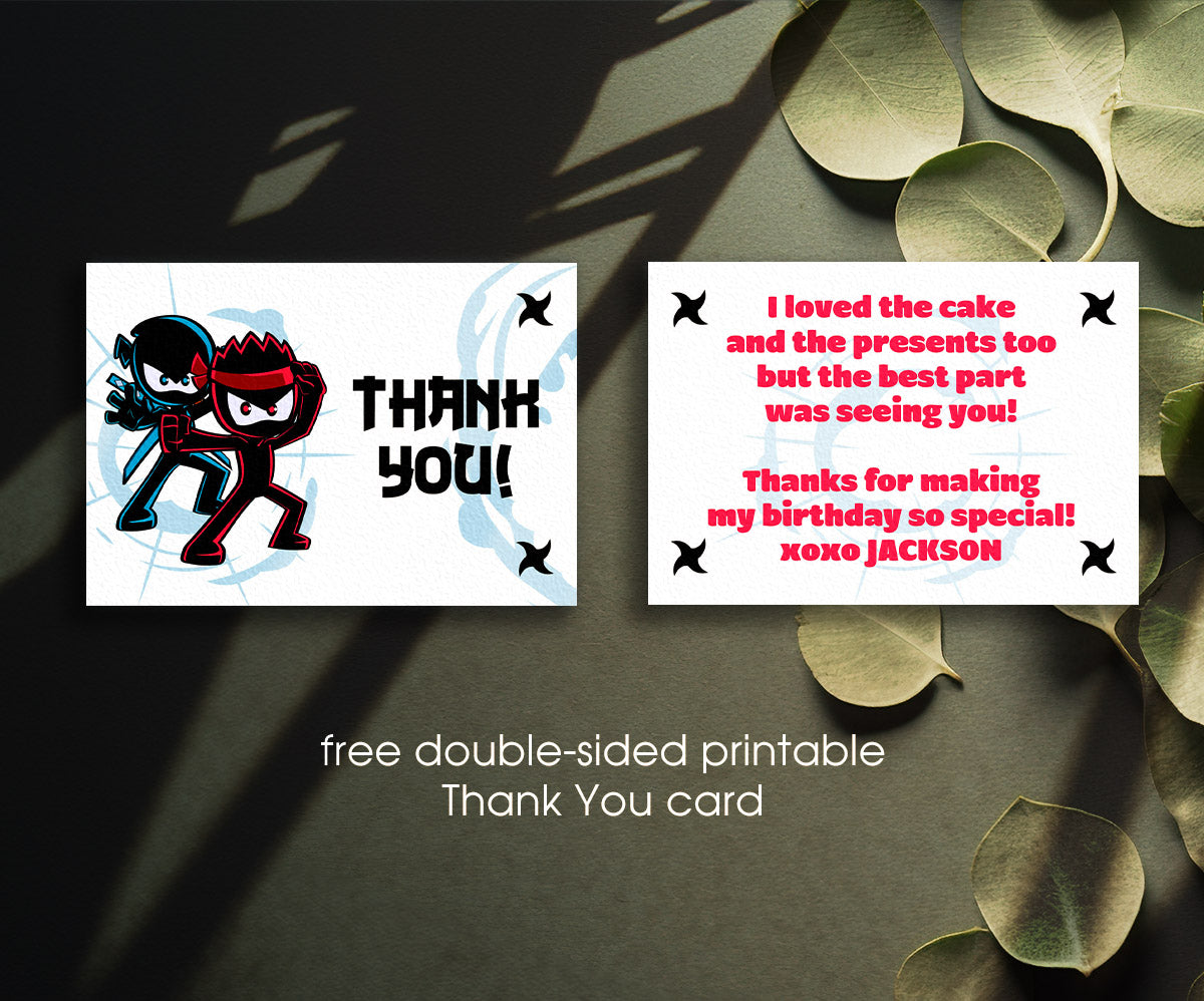 Ninja Kidz TV customizable invitation template | Share or Print | IW719