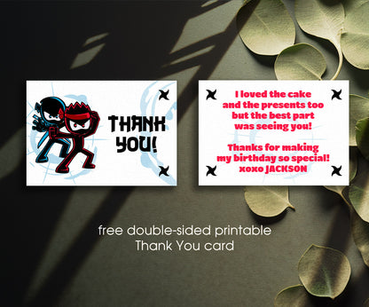 Ninja Kidz TV customizable invitation template | Share or Print | IW719