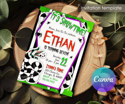 Beetlejuice Halloween customizable invitation template | Share or Print | EM793