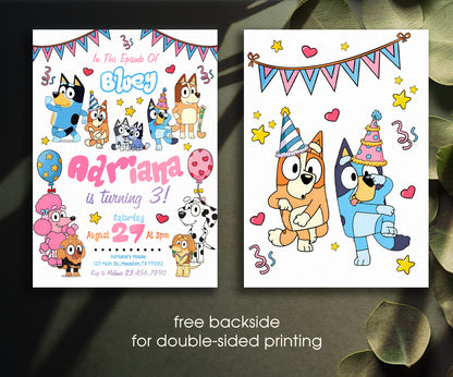 Bluey Bingo customizable invitation template | Share or Print | CI414