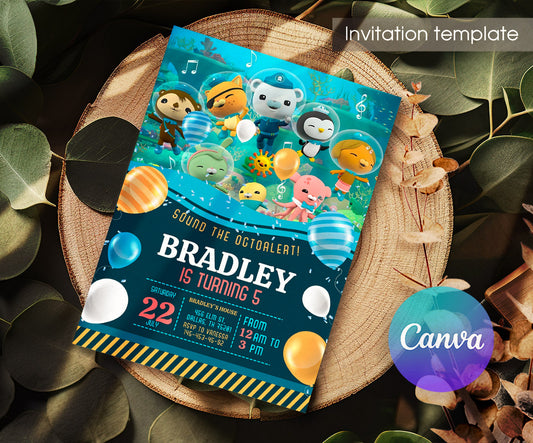Octonauts customizable invitation template | Share or Print | ZW114