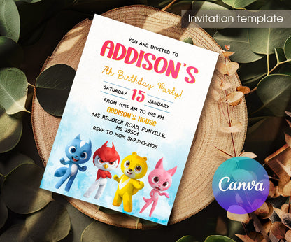 Miniforce customizable invitation template | Share or Print | boy | UN738