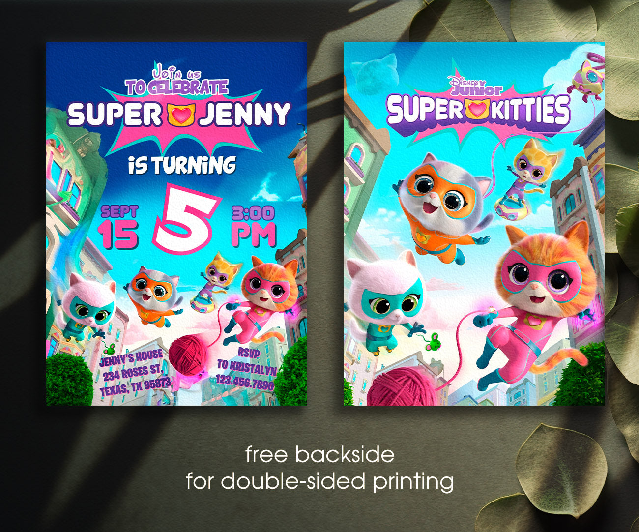 SuperKitties customizable invitation template | Share or Print | TC090