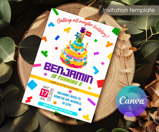 Lego customizable invitation template | Share or Print | UG409