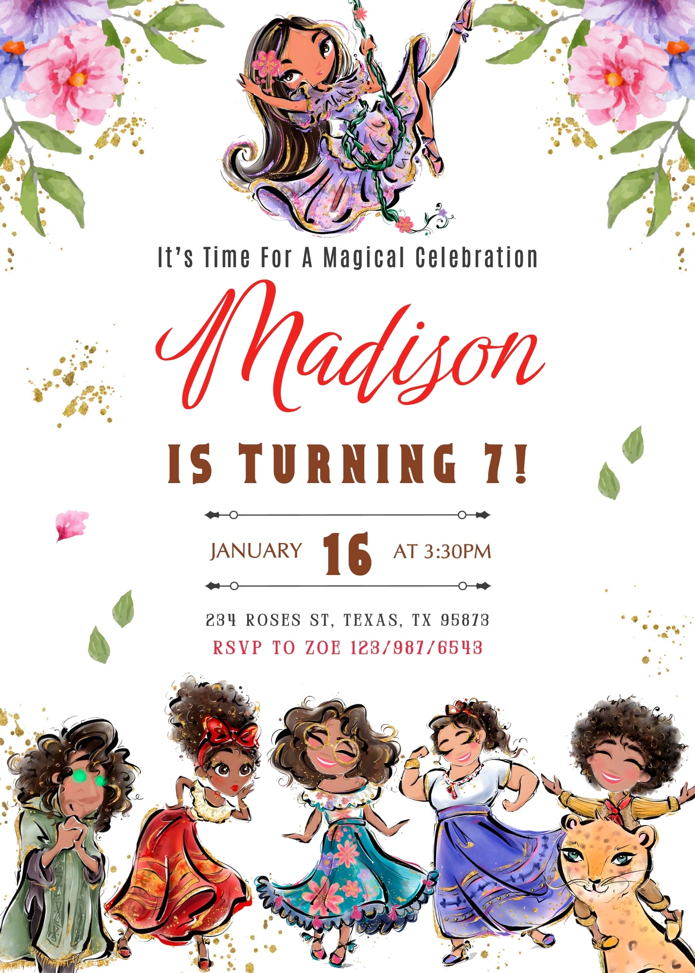 Encanto Mirabel customizable invitation template | Share or Print | girl | GH924