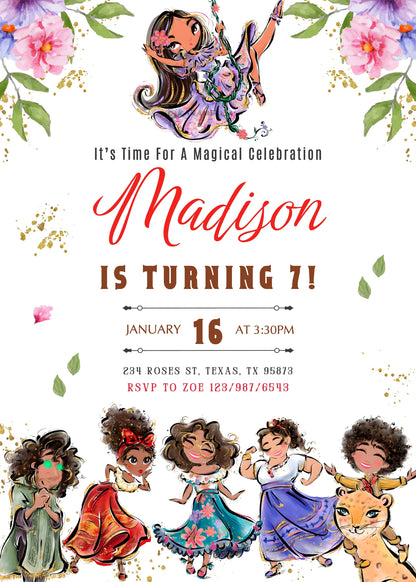 Encanto Mirabel customizable invitation template | Share or Print | girl | GH924