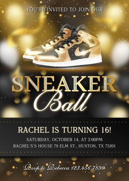 Sneaker Ball Air Jordan Nike customizable invitation template | Share or Print | AG194