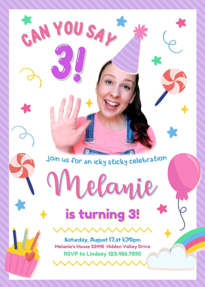 Ms. Rachel customizable invitation template | Share or Print | IZ013