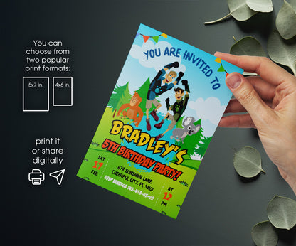 Wild Kratts Creature Hero customizable invitation template | Share or Print | TZ234