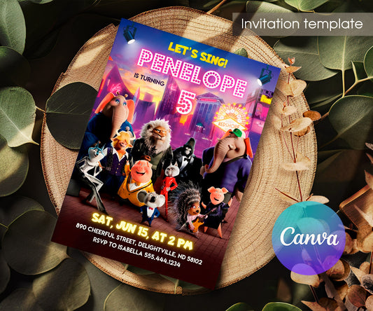 Sing Two Karaoke customizable invitation template | Share or Print | UB000