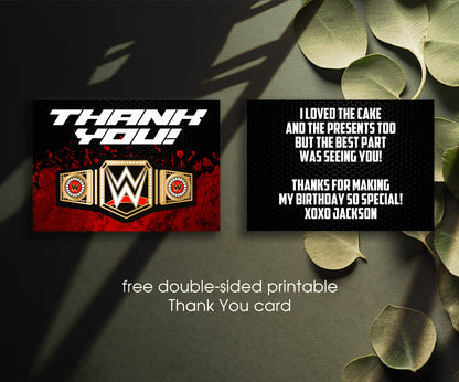 Wrestling WWE WrestleMania customizable invitation template | Share or Print | boy | NS868