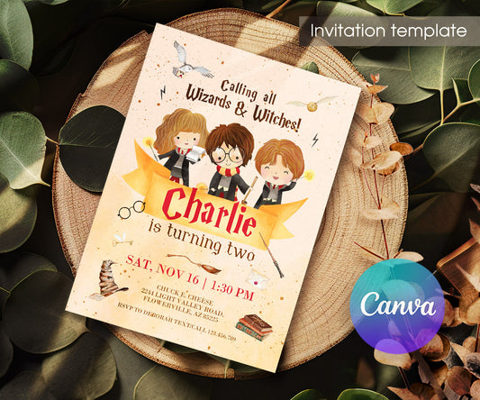Harry Potter customizable invitation template | Share or Print | JX472