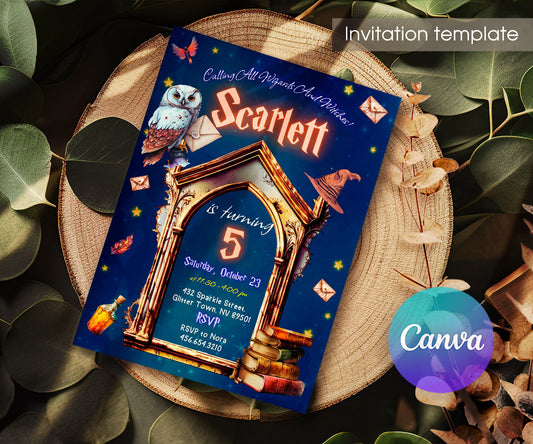 Harry Potter customizable invitation template | Share or Print | KQ308