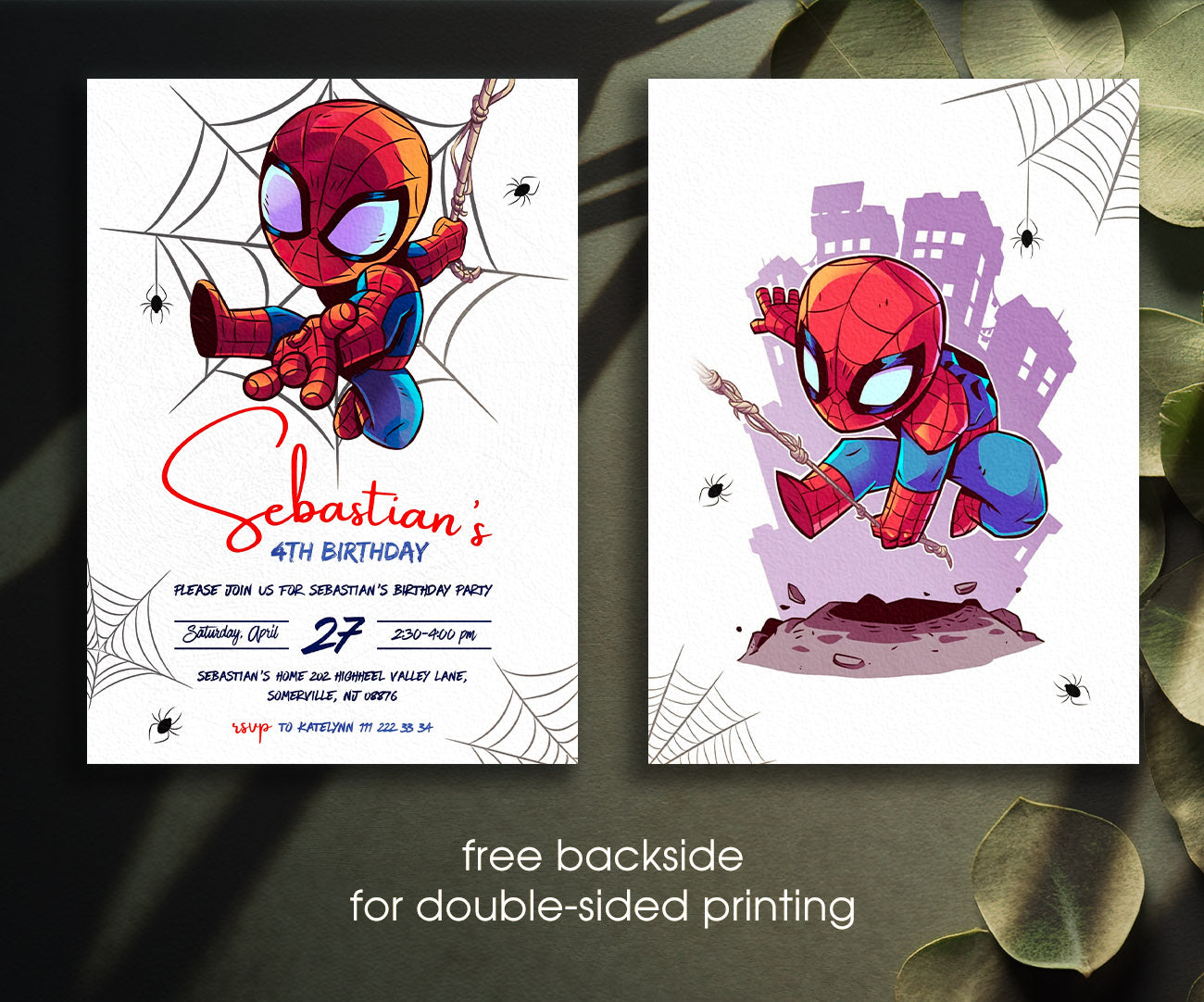 Spidey and His Amazing Friends customizable invitation template | Share or Print | boy | QW899