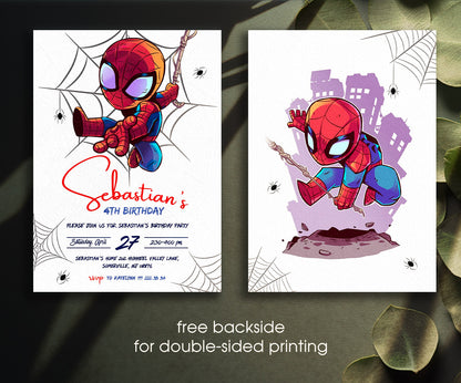 Spidey and His Amazing Friends customizable invitation template | Share or Print | boy | QW899