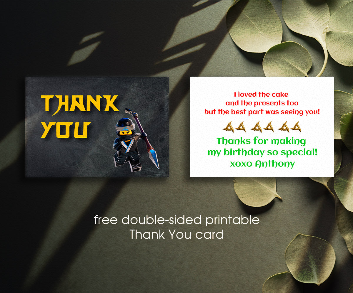 Ninjago Minifigures Lego customizable invitation template | Share or Print | BF883