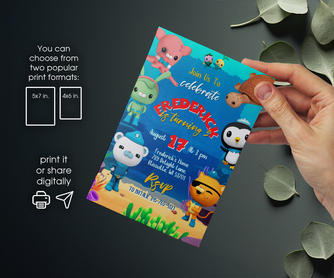 Octonauts customizable invitation template | Share or Print | IS375