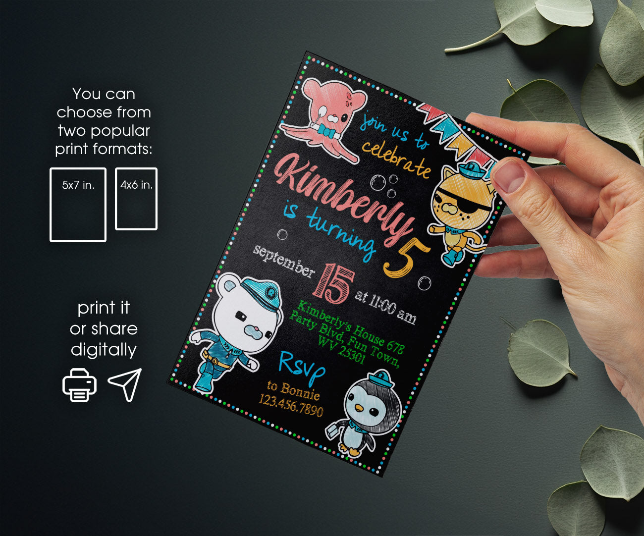 Octonauts customizable invitation template | Share or Print | OM515