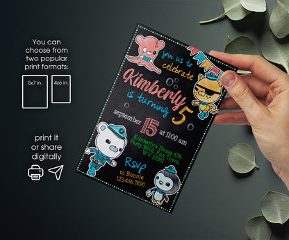 Octonauts customizable invitation template | Share or Print | OM515