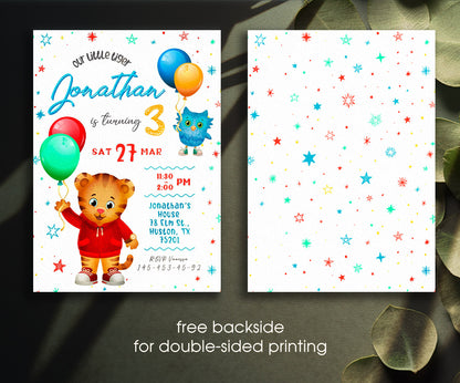 Daniel Tiger's Neighborhood customizable invitation template | Share or Print | TX856