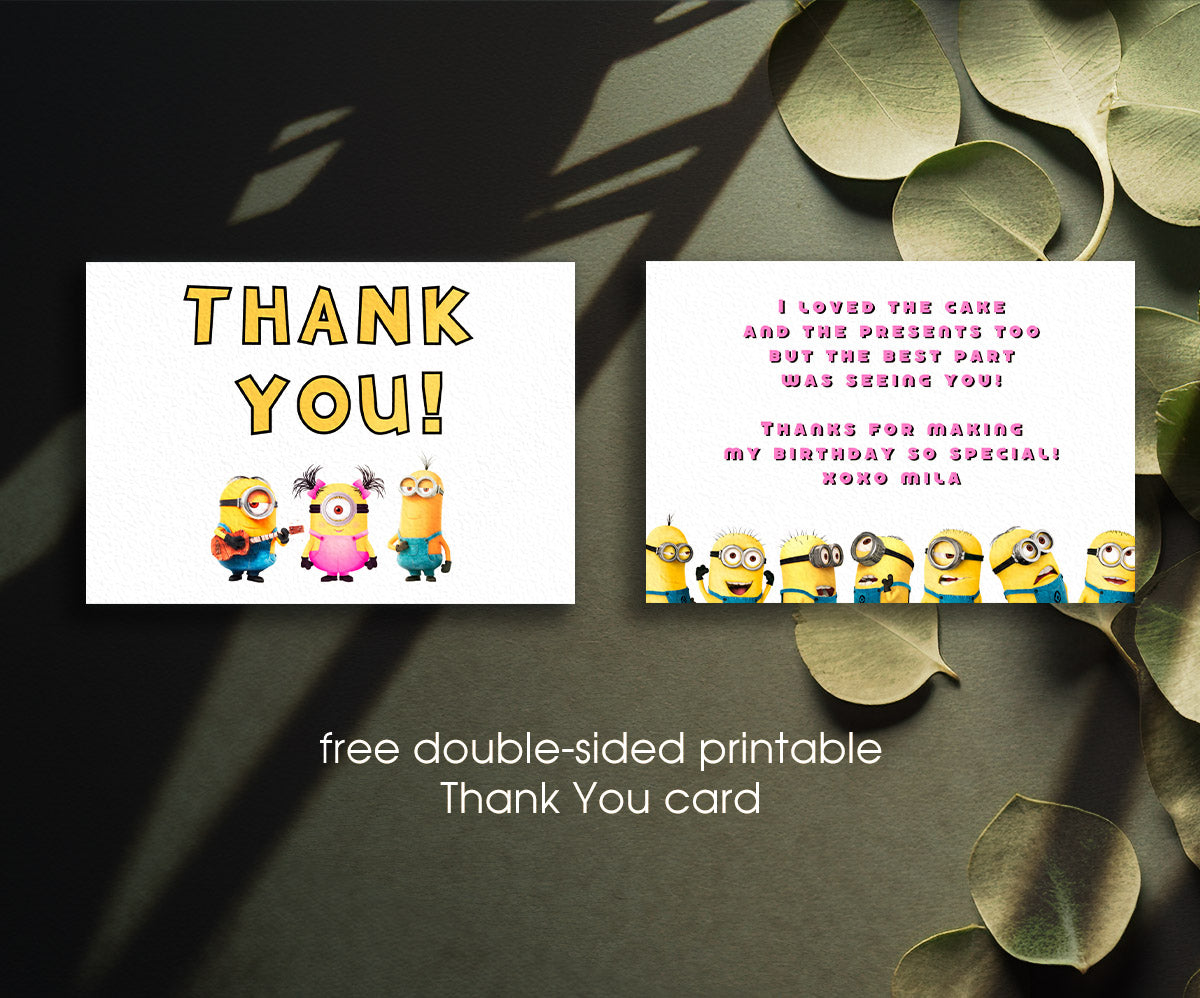 Minions Despicable Me customizable invitation template | Share or Print | SM539