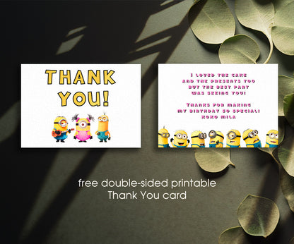 Minions Despicable Me customizable invitation template | Share or Print | SM539