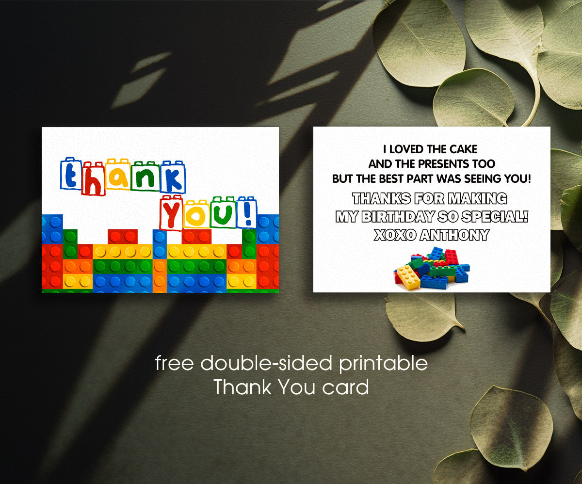 Lego customizable invitation template | Share or Print | CQ153