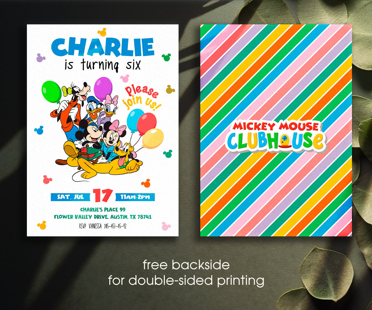 Clubhouse Mickey Mouse customizable invitation template | Share or Print | ED171