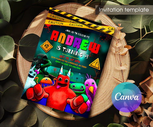 Garten of Banban Gamer customizable invitation template | Share or Print | CF353