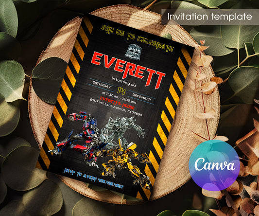 Transformers Rescue Bots customizable invitation template | Share or Print | boy | RP707